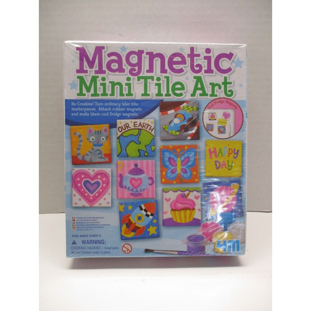 Toysmith Kids Craft Magnetic Mini Tile Art 4M 4563AM Arts Crafts Kids Activity